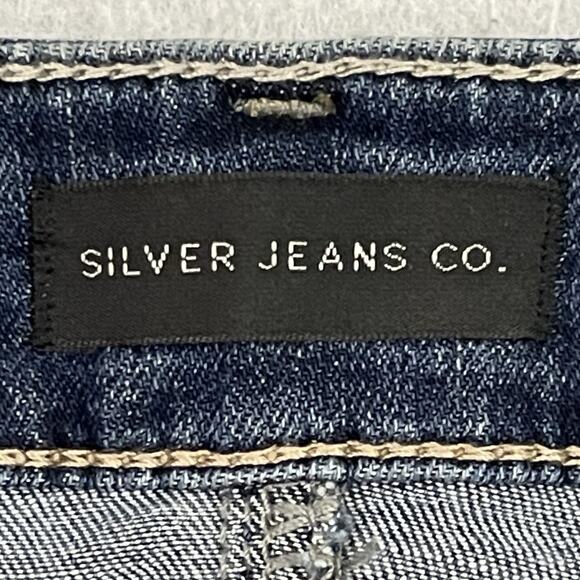 Silver Jeans Elyse Curvy Fit Mid‑Rise Capri 22W/23L Indigo NWT - Picture 2 of 15